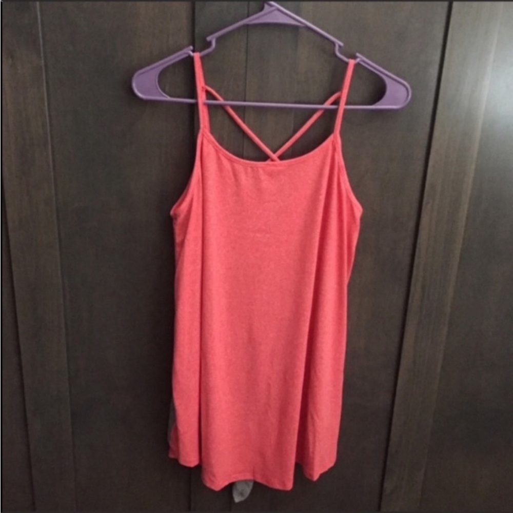 #13 🌟 1 Left! Coral Gray & Leopard Criss Cross V- neck Top - Picture 4 of 6